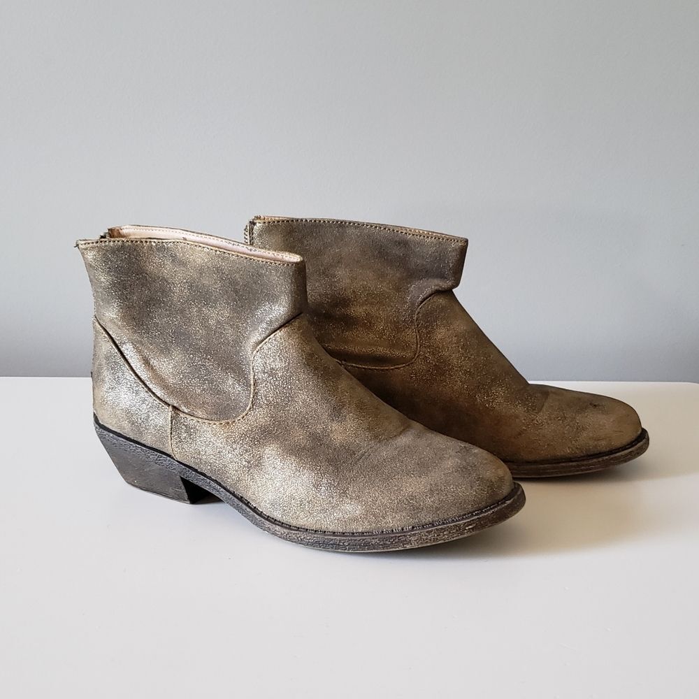 Express Sparkled Gold Ankle Boots